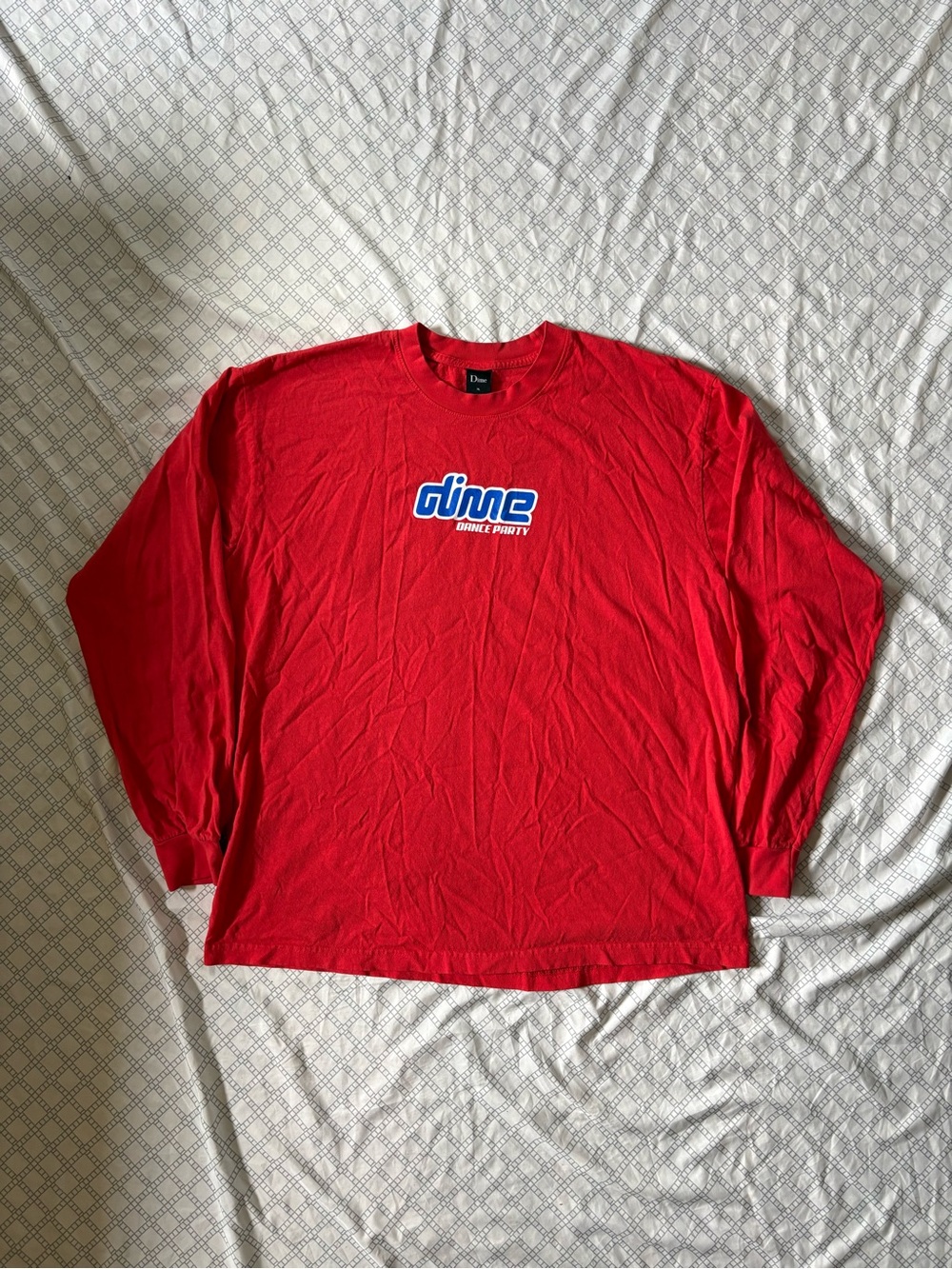 2019 Dime MTL Dance Party Red Long Sleeve Graphic Tee XL